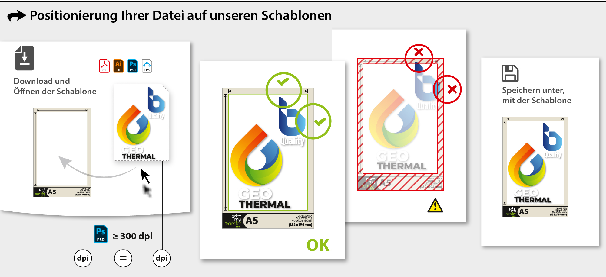 Positionnement fichier gabarit DE Positionnement fichier gabarit DE